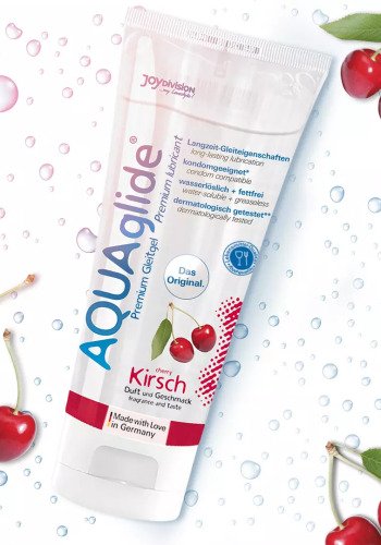 Їстівний лубрикант на водній основі AQUAglide Cherry зі смаком вишні