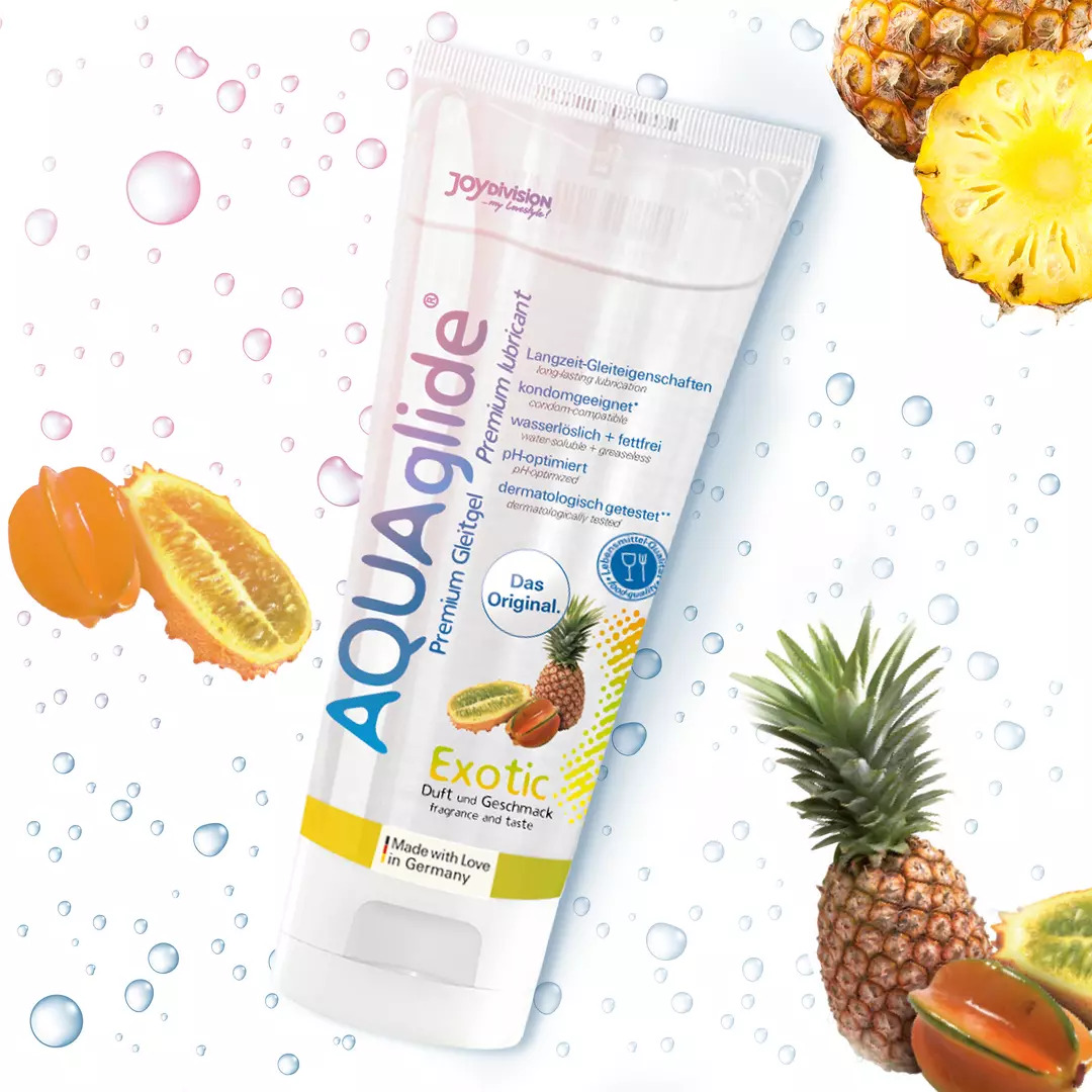 Їстівний лубрикант на водній основі зі смаком екзотичних фруктів AQUAglide Exotic