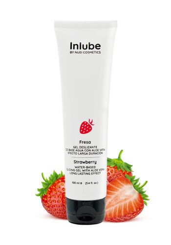 Съедобный лубрикант на водной основе Inlube Nuei - Клубника