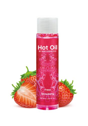Согревающее съедобное массажное масло Hot Oil Nuei - Клубника