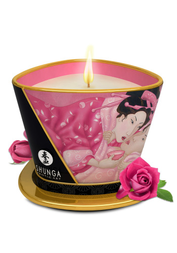 Массажная свеча Rose Petals Shunga аромат: лепестки розы, 170 мл