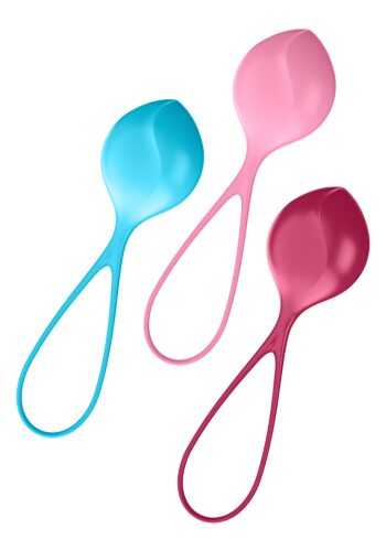 Вагінальні кульки набір Strengthening Balls 3 шт вага: 62-82-98 гр Satisfyer - фото 1