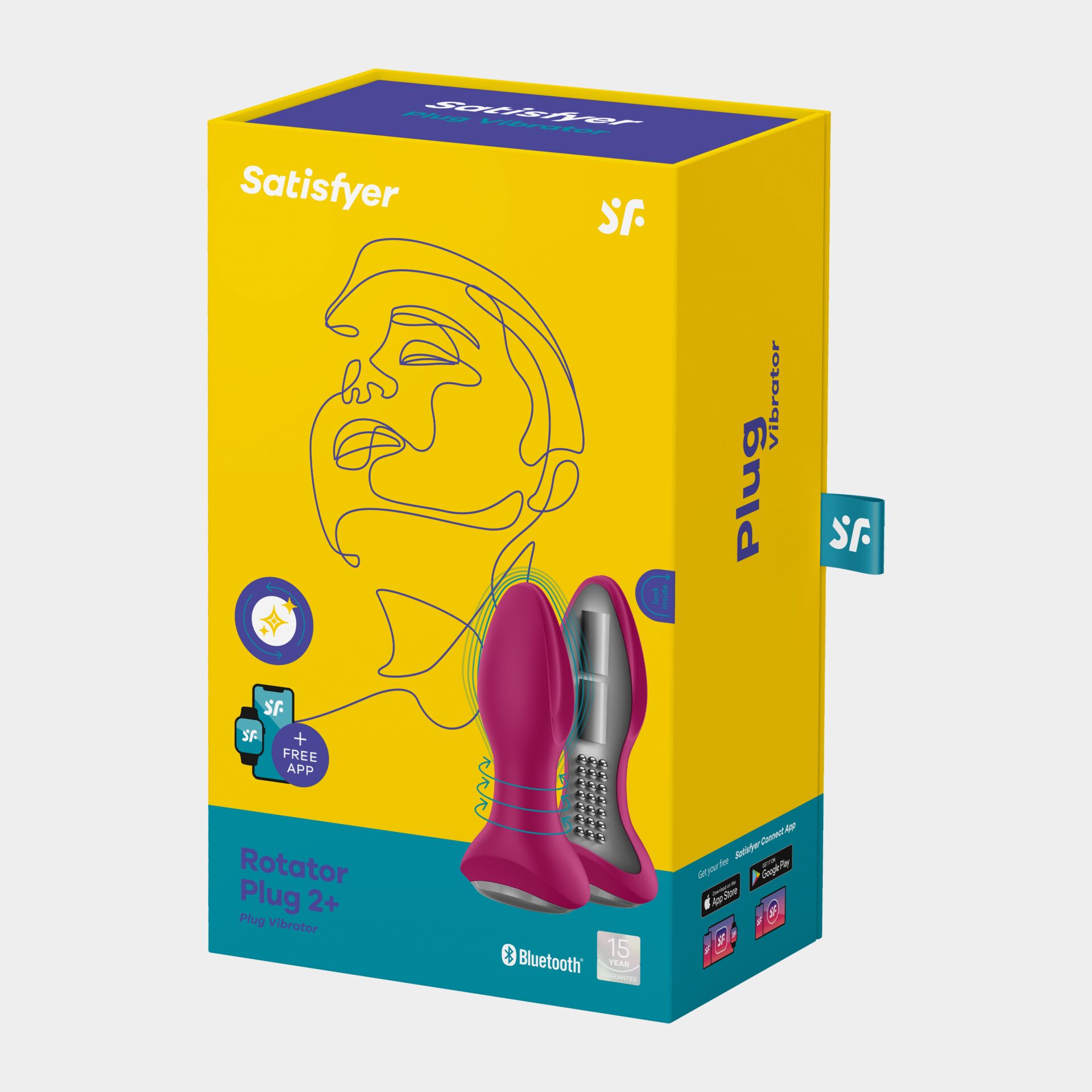Анальный смарт вибратор Rotator Plug 2 + вибрация + имитация риминга Satisfyer — изображение 7