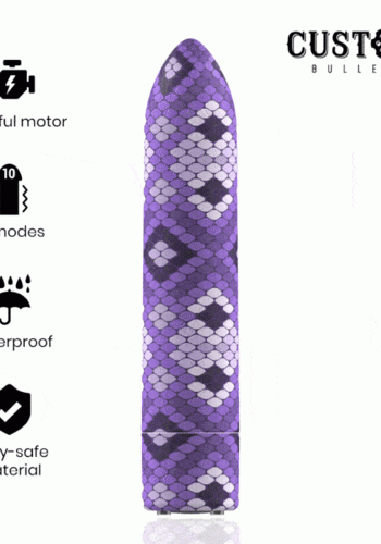 Потужна віброкуля Snake Purple Custom Bullets - фото 1