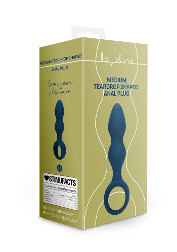 Силиконовая анальная пробка Medium Teardrop Shaped Anal Plug Loveline