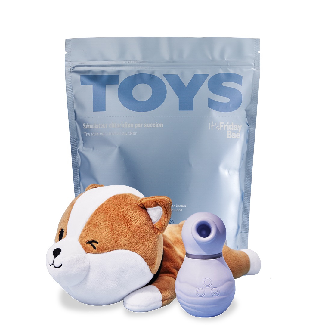 Вакуумний стимулятор для клітора TOYS+ кейс-песик шіба-іну Friday Bae - фото 1