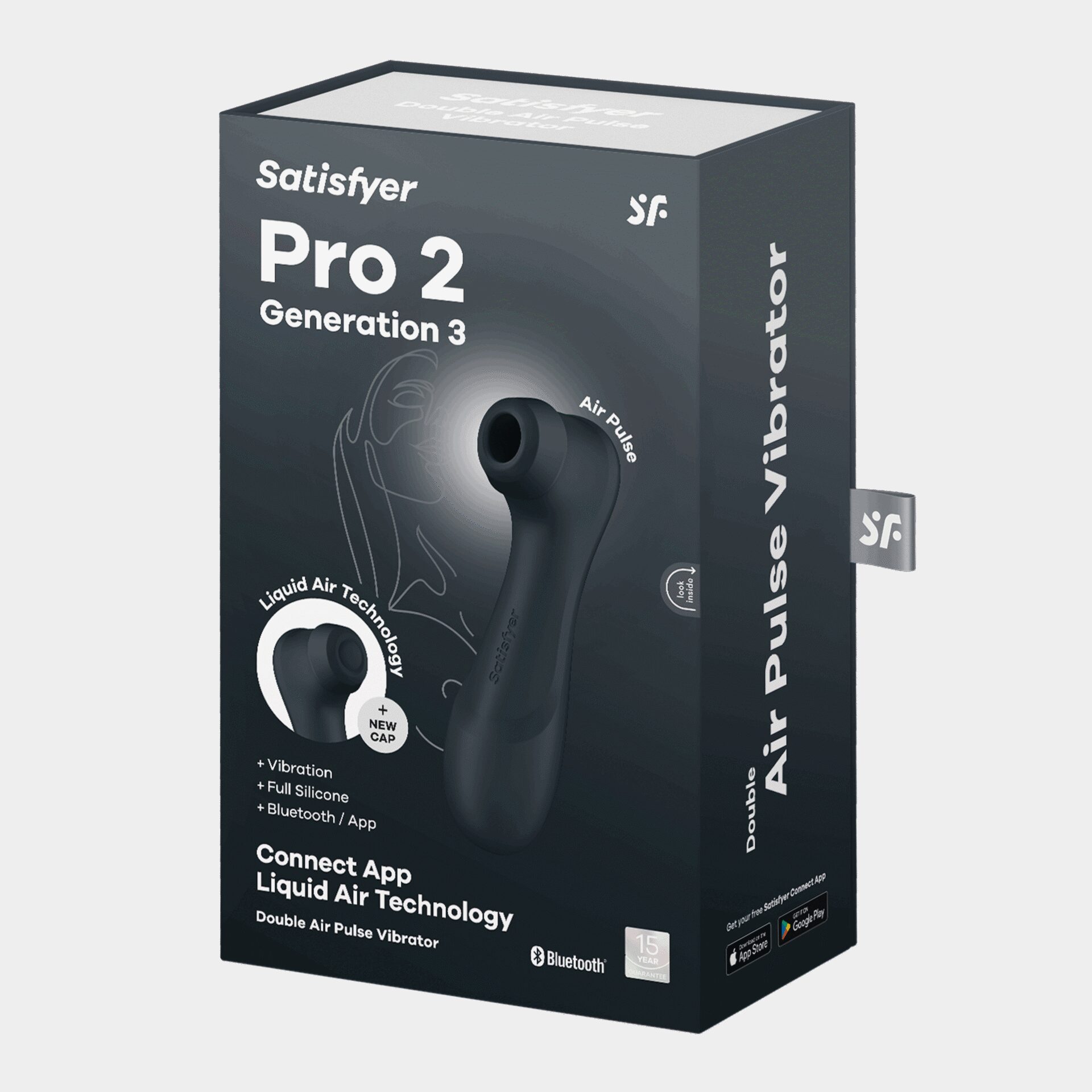 Вакуумний смарт стимулятор для клітора з вібрацією та Liquid Air Pro 2 Generation 3 Connect App Satisfyer - фото 6