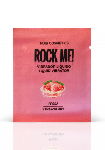 Пробник Жидкий вибратор Rock Me! Nuei - Клубника, 2 мл
