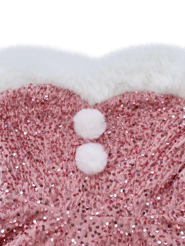 Костюм снегурочки Pink Christmas dress — изображение 11