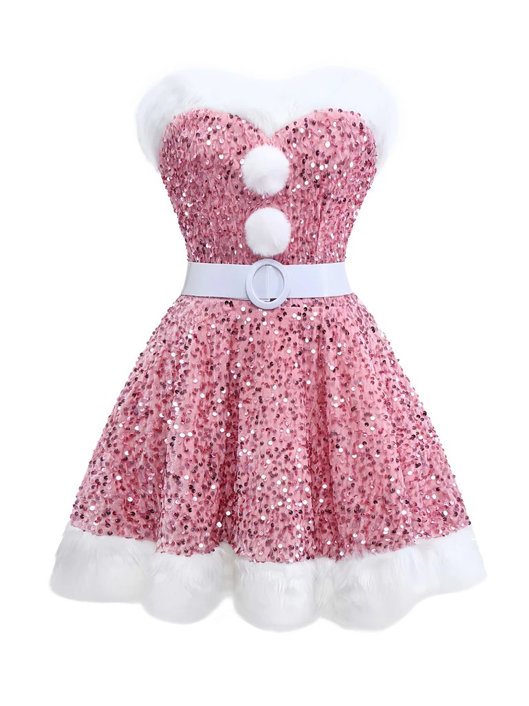 Костюм снегурочки Pink Christmas dress — изображение 10