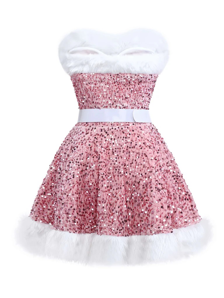 Костюм снегурочки Pink Christmas dress — изображение 11