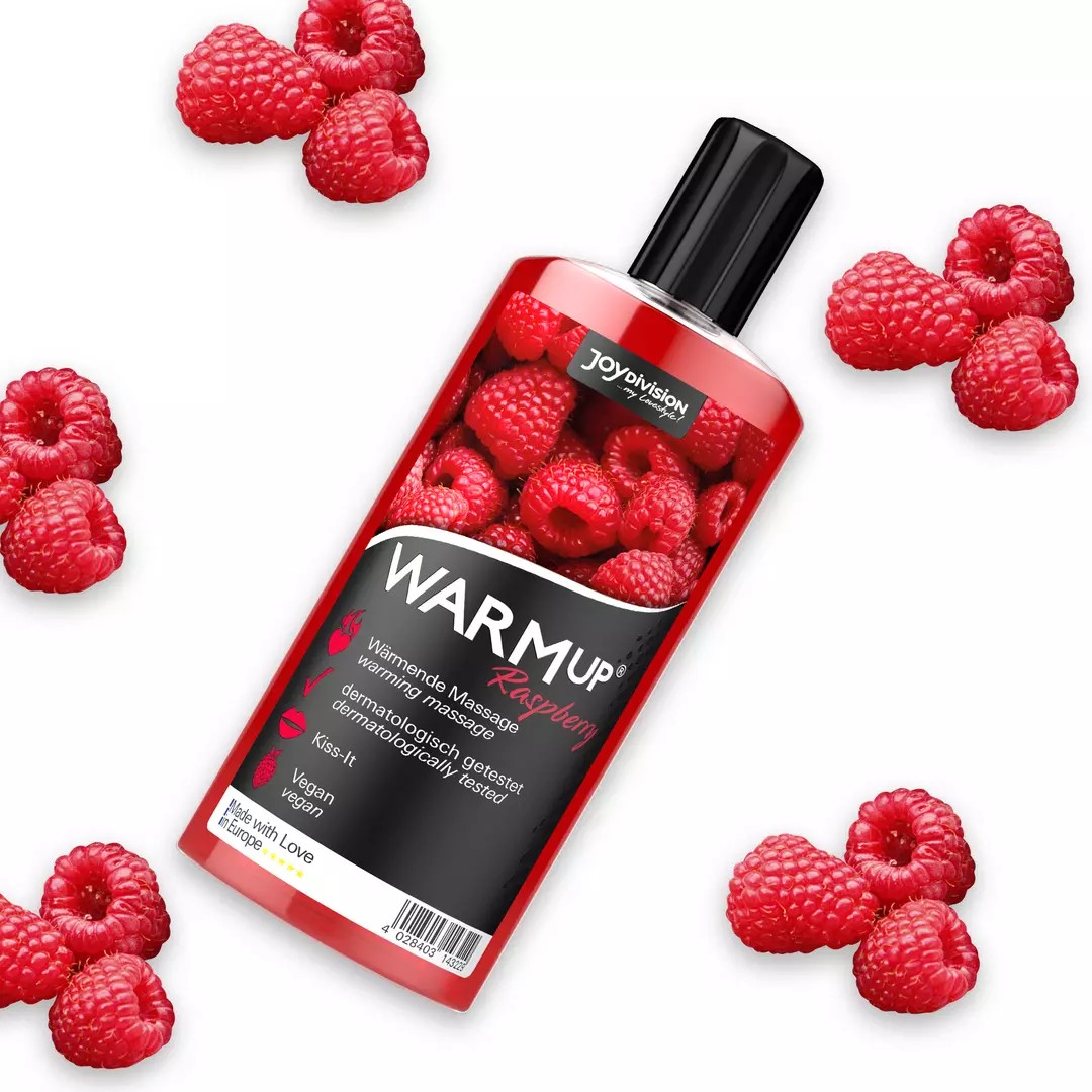 Съедобное масссажное масло с разогревающим эффектом WARMup Raspberry, 150 мл