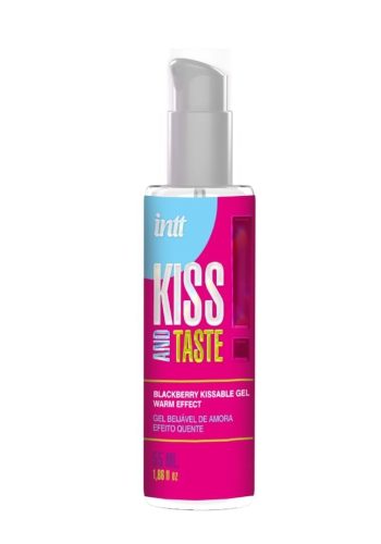 Масажний зігріваючий гель Intt Kiss and Taste! їстівний з ароматом ожини, 50 мл