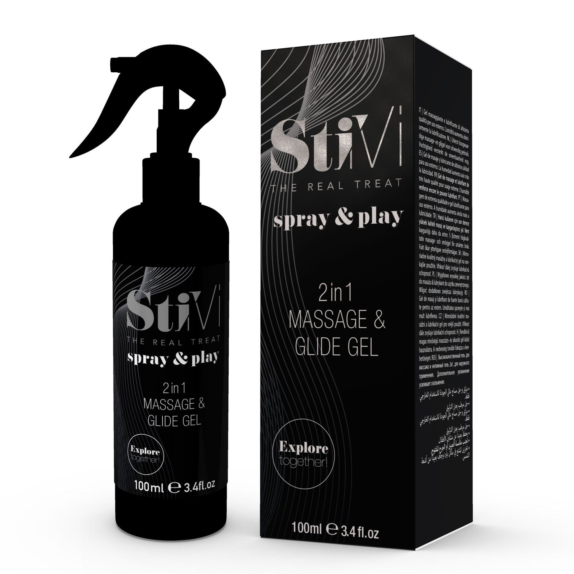 lubrykant ta masazhnyi hel hot stivi spray play 2v1 100 ml hot 2