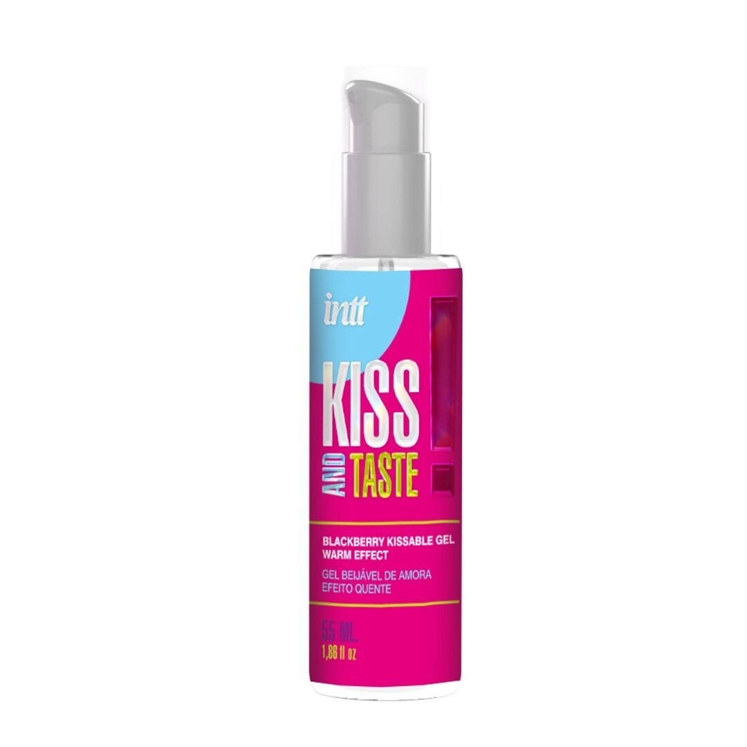 Масажний зігріваючий гель Intt Kiss and Taste! їстівний з ароматом ожини, 50 мл