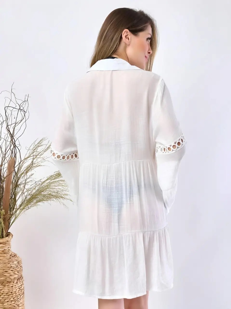 Пляжная туника-рубашка P18 White — изображение 6