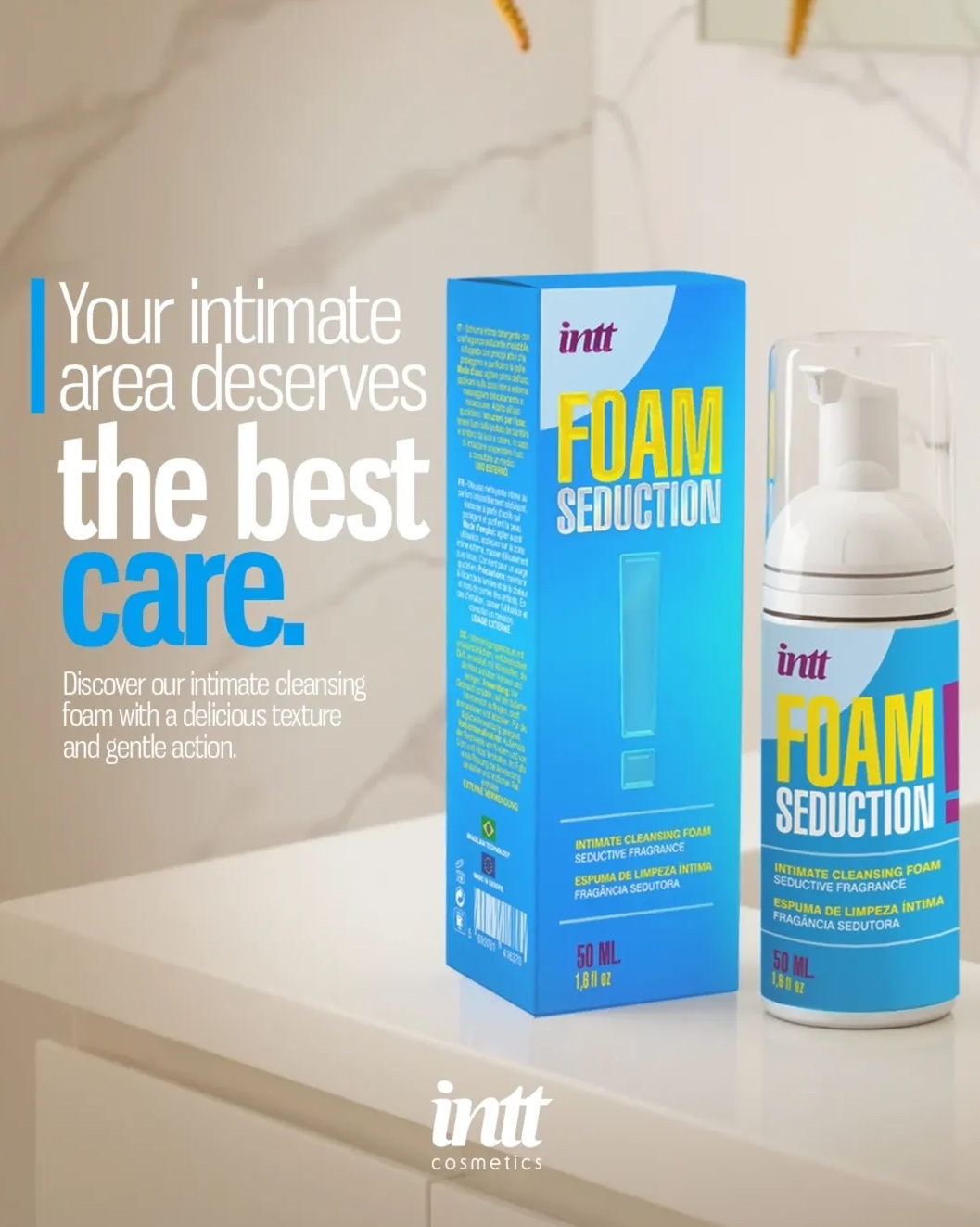Піна для інтимной гігієни Intt Foam Seduction унісекс, 50 мл