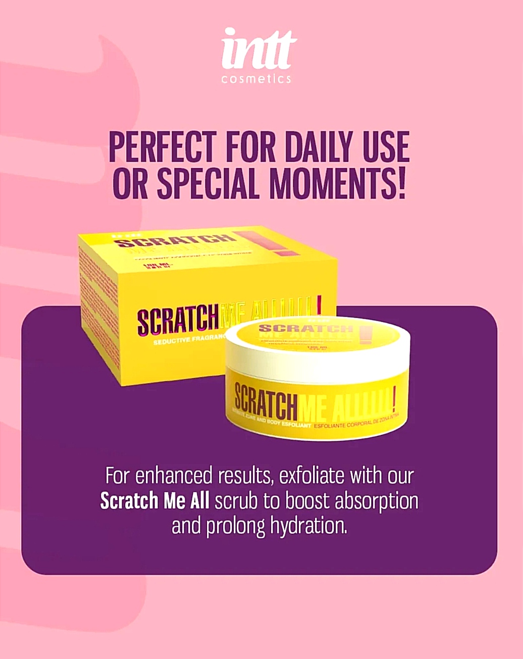 Скраб для тіла та інтимних зон Intt Scratch Me Allll! гель з мікросферами, 100 мл