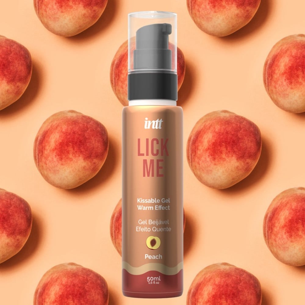 Їстівний гель зі смаком персика Intt Lick Me Peach та зігріваючим ефектом, 50 мл