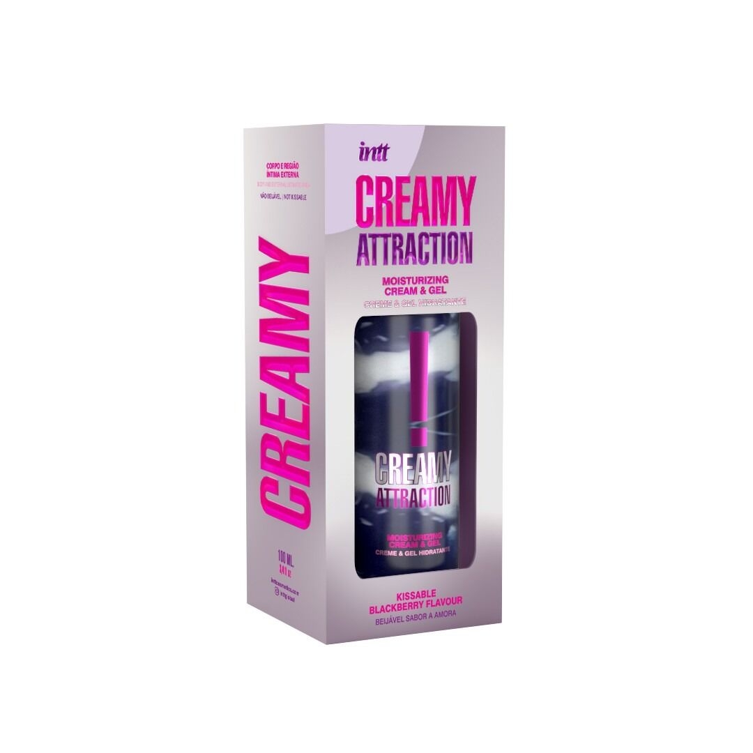Зволожувальний крем-гель 2в1 Intt Creamy Attraction Blackberry для поцілунків, 100 мл