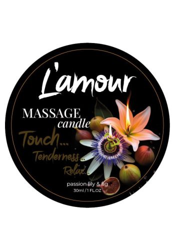 Масажна свічка L'amour Passion Lily & Fig з фруктово-квітковим ароматом, 30 мл