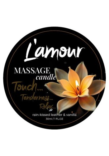 Масажна свічка L'amour Rain-Kissed Leather and Vanilla з ароматом ванілі, 30 мл