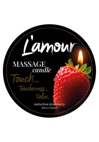 Масажна свічка L'amour Seductive Strawberry з ароматом полуниці, 30 мл