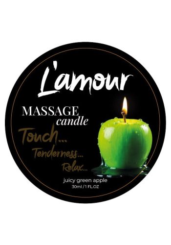 Массажная свеча L'amour Juicy Green Apple с ароматом зеленого яблока, 30 мл