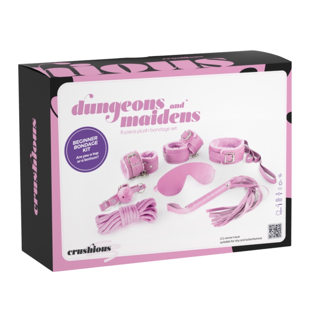Комплект для БДСМ CRUSHIOUS Dungeons & Maidens рожевий, 8 предметів