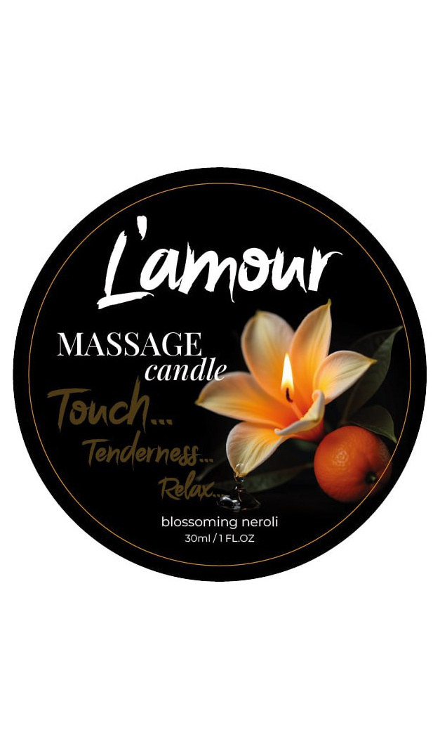 Масажна свічка L'amour Blossoming Neroli з ароматом апельсина, 30 мл