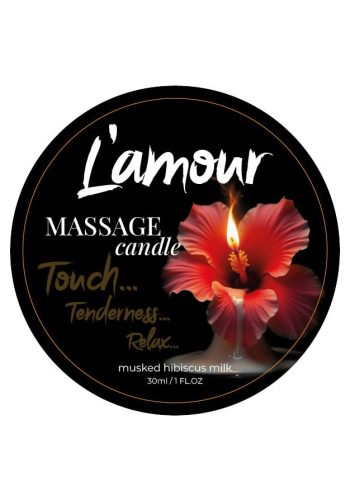 Масажна свічка L'amour Musked Hibiscus & Milk з квітково-фруктовим ароматом, 30 мл
