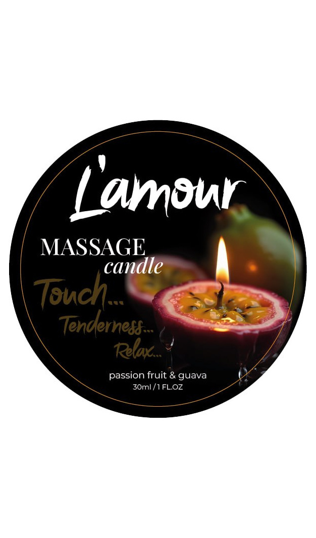 Масажна свічка L'amour Passionfruit & Guava з ароматом гуави та маракуї, 30 мл