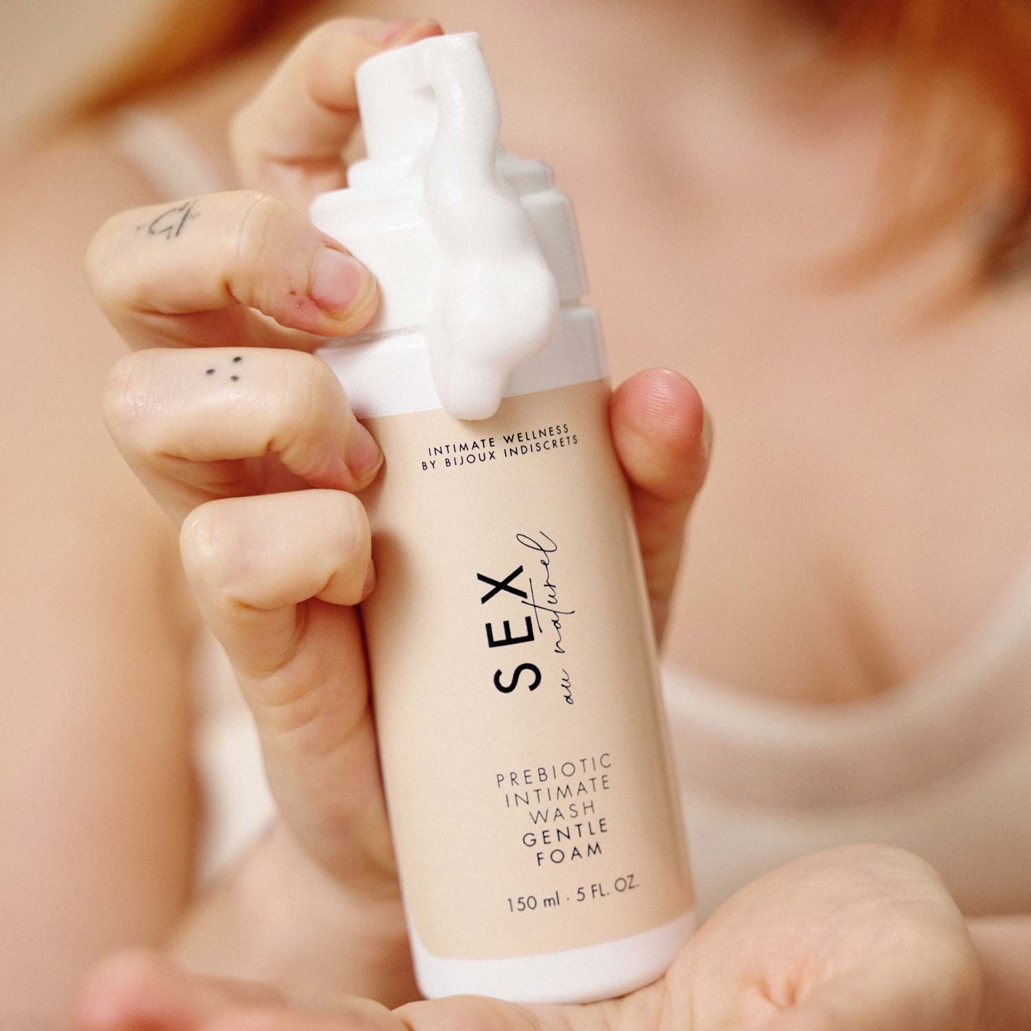 Піна для інтимної гігієни Bijoux Indiscrets Naturel Prebiotic Intimate Wash Gentle Foam, 150 мл
