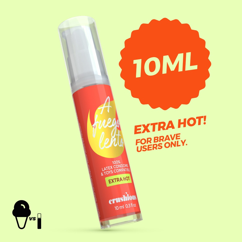 Зігріваючий лубрикант Crushious Extra Hot, компактний, в подорож, 10 мл
