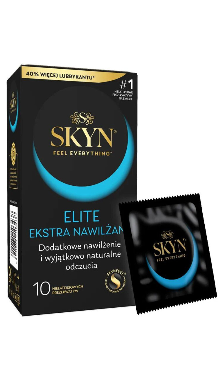 Безлатексні преміум-презервативи SKYN Elite, Extra Lubricated 10 шт