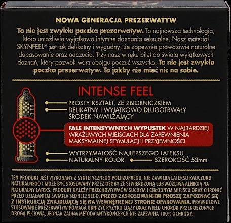 Безлатексні преміум-презервативи SKYN Intense Feel 3 шт, точковий рельєф