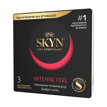 Безлатексні преміум-презервативи SKYN Intense Feel 3 шт, точковий рельєф