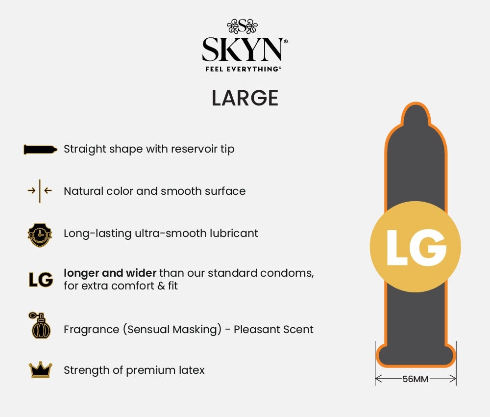 Безлатексні преміум-презервативи SKYN Large 10 шт, збільшений розмір