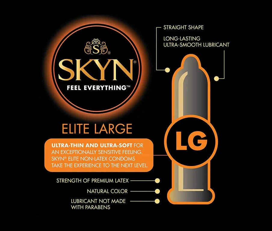 Безлатексні преміум-презервативи SKYN Large 10 шт, збільшений розмір