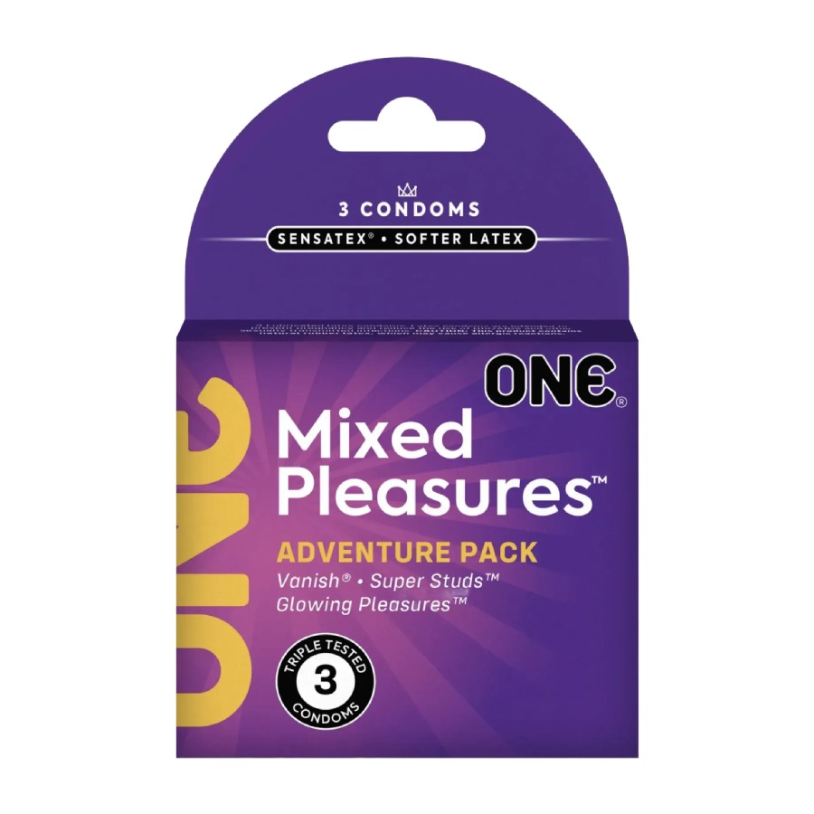 Презервативи ONE Mixed Pleasure - різні, 3 шт