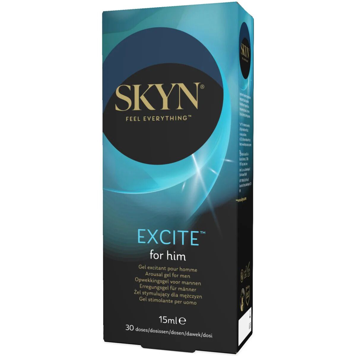 Стимулюючий гель для чоловіків SKYN Excite for him 15 мл, поколювання, тепло-холод, містить L-аргінін