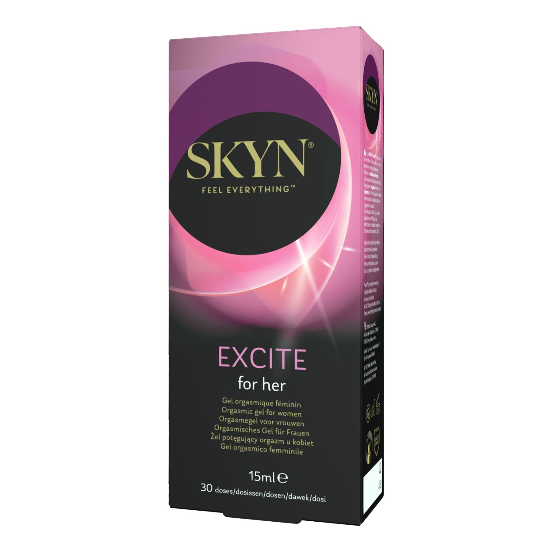 Збуджувальний гель SKYN Excite for her 15 мл, поколювання, ефект тепло-холод, містить L-аргінін