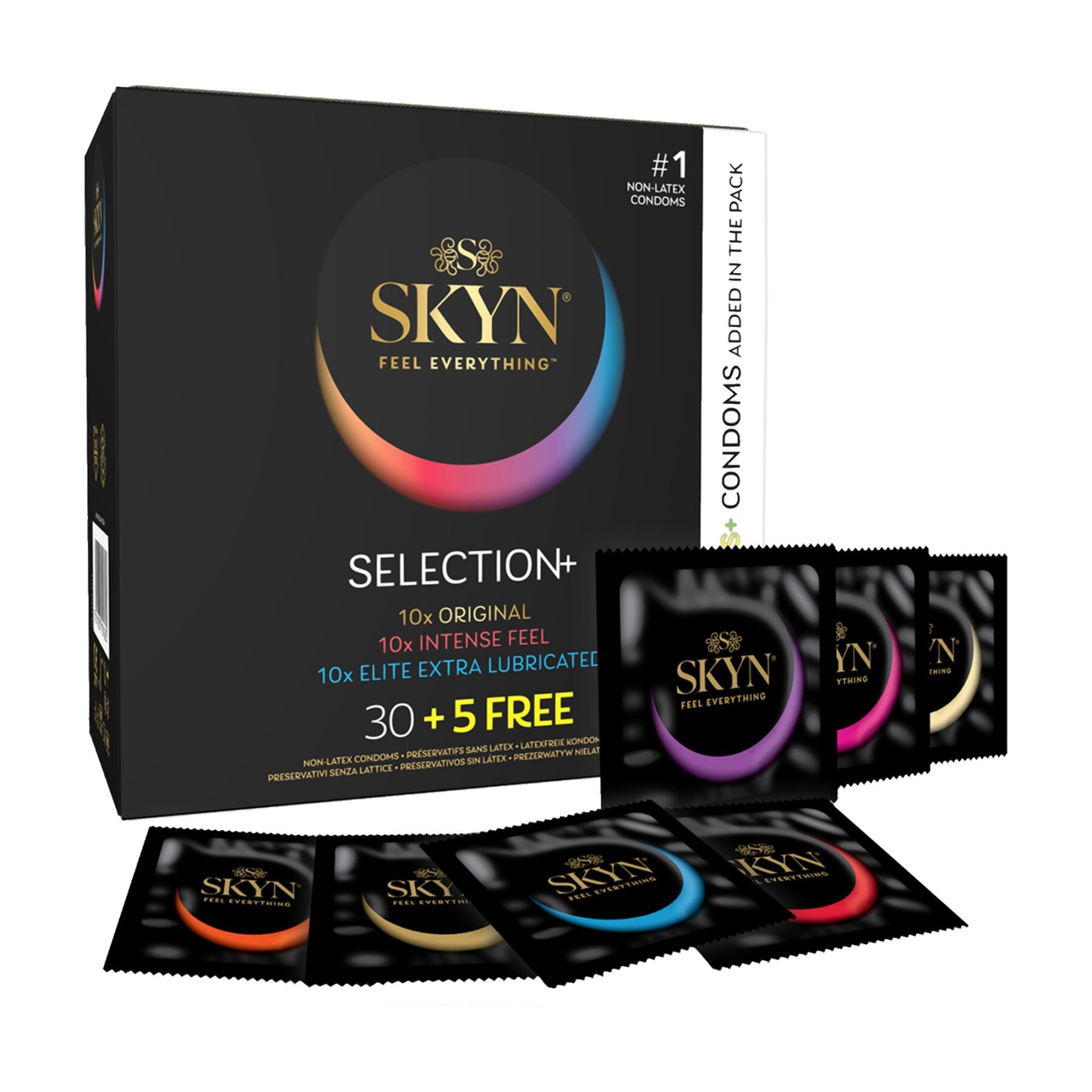 Безлатексні SKYN Selection: Original+Intense Feel+Elite Extra Lubricated, 35 шт