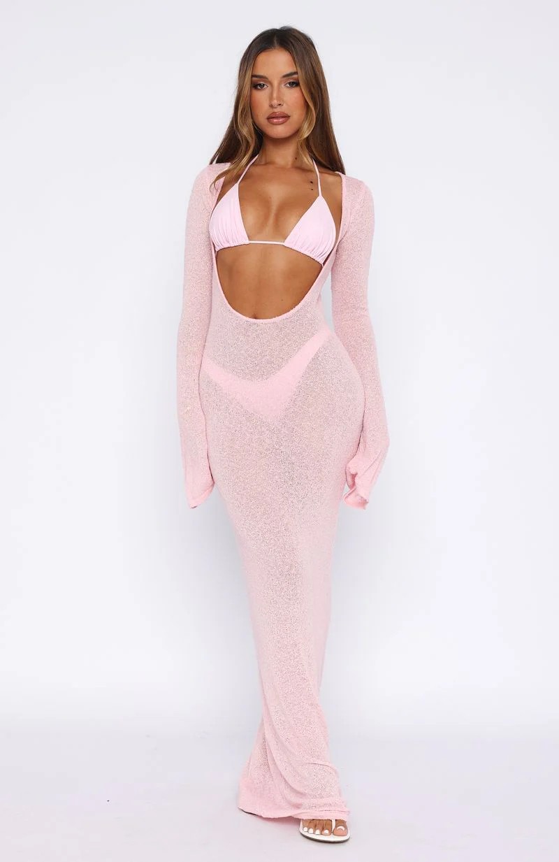 Купальник раздельный Lisea Pink-704 c туникой паутинкой