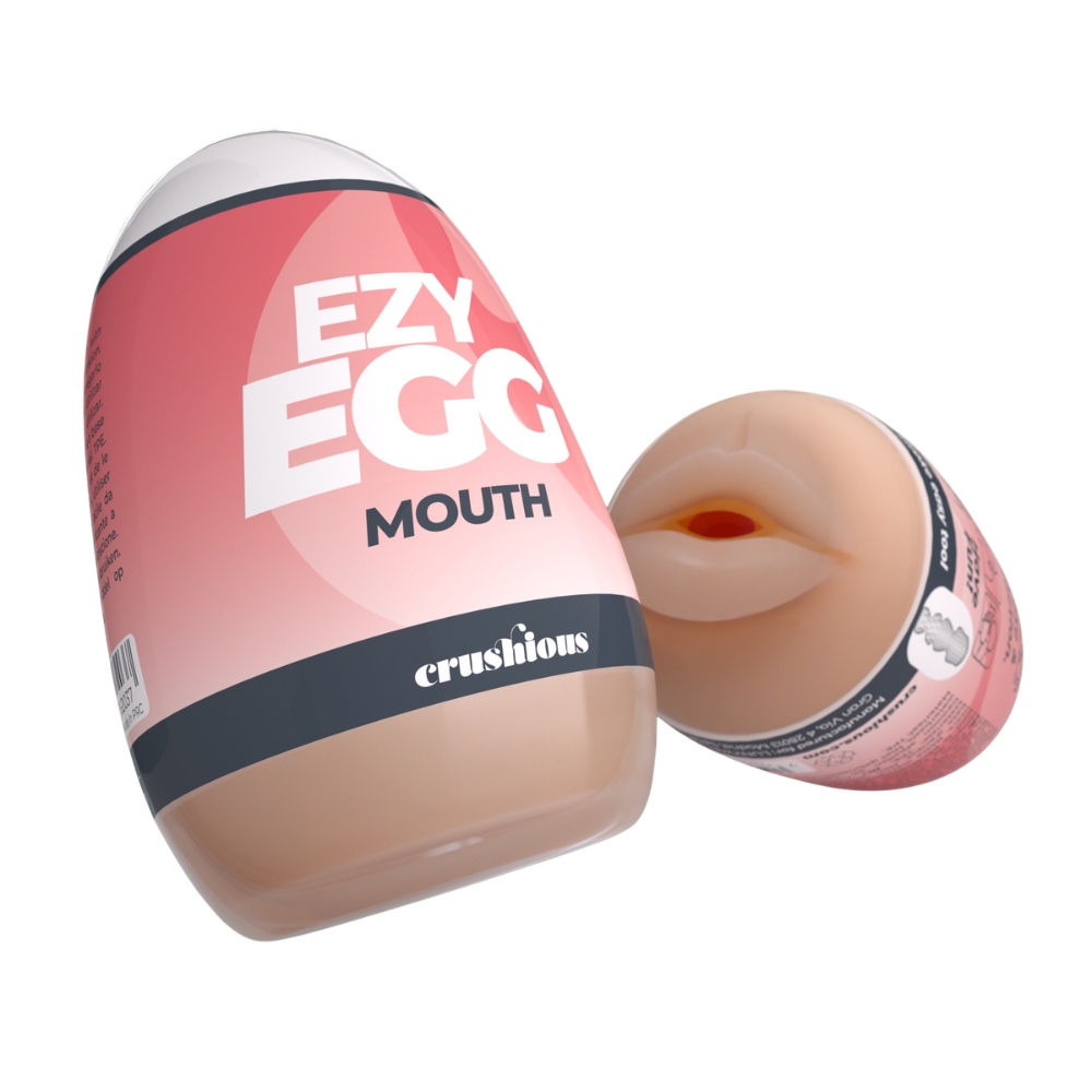 Багаторазовий мастурбатор-яйце, рот CRUSHIOUS EZY EGG THE Mouth, реалістичний