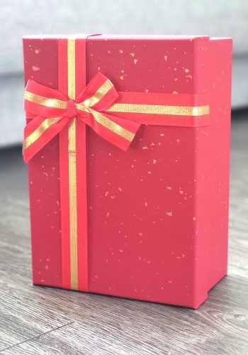 Подарункова коробка з бантом Gift box 13 Red
