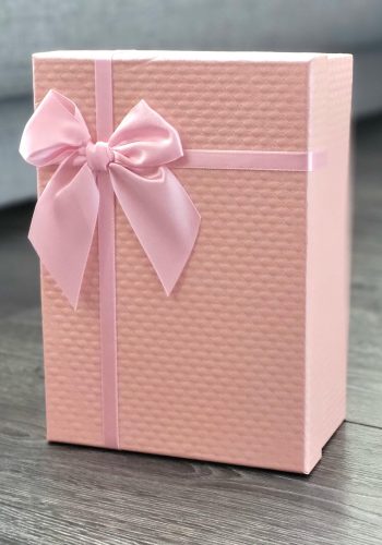 Подарункова коробка з бантом Gift box 14 Pink