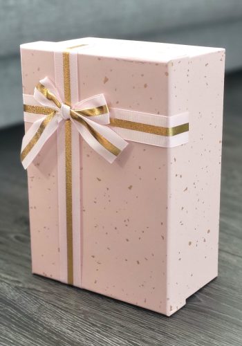 Подарункова коробка з бантом Gift box 13 Pink