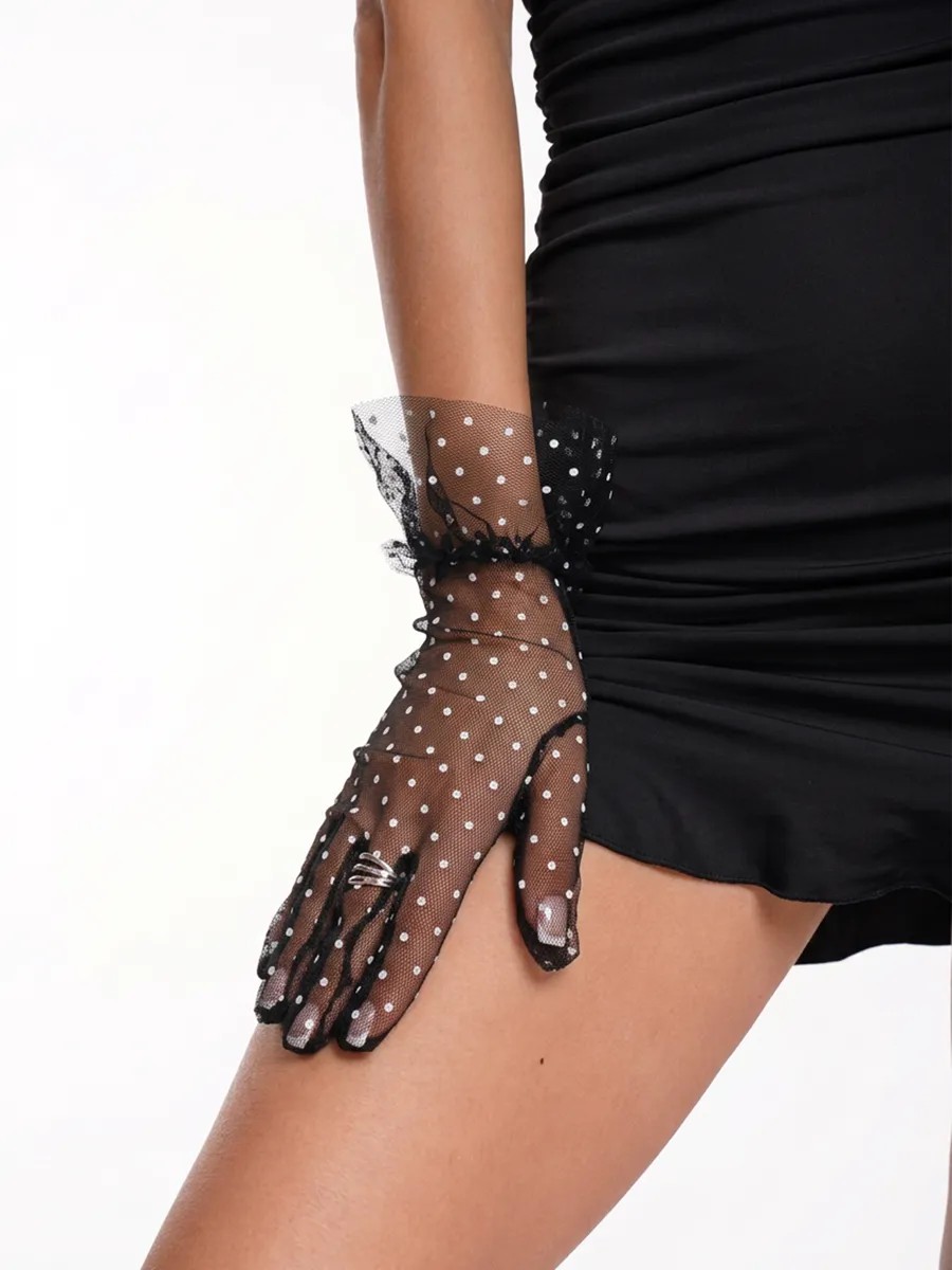Рукавички Model 24 Black Dot White