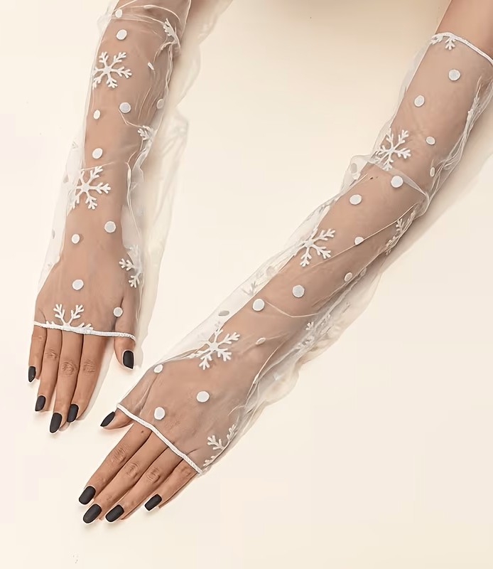 Рукавички Model 28 Snowflake White